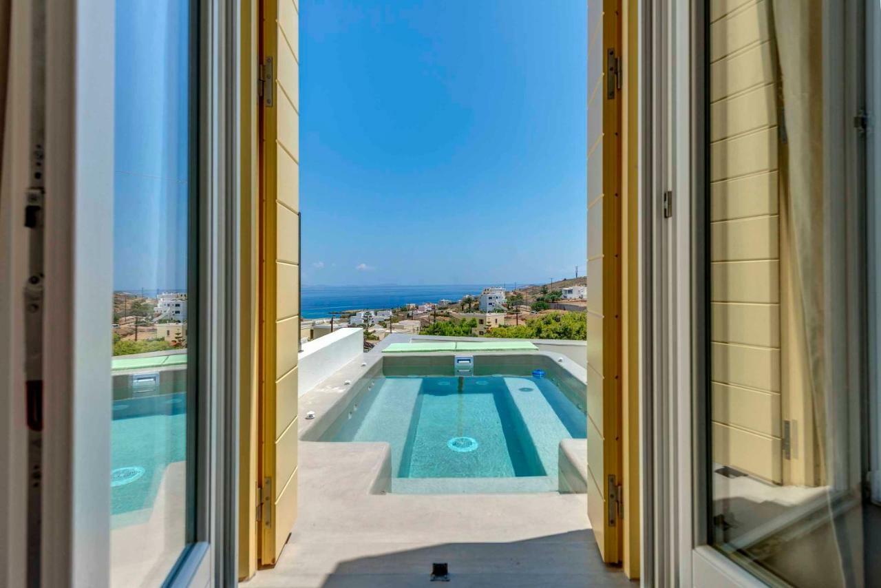 Villa Alba In Syros With Private Jacuzzi Azolimnos Ngoại thất bức ảnh
